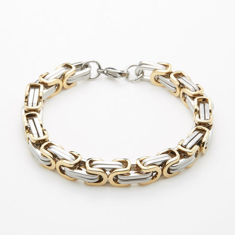 Jean Claude Jewelry - Gold Plated Stainless Steel Bracelet - Silver/Gold